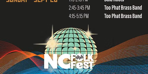 NC FOLK FEST WEEKEND SCHEDULE @ FLAT IRON STAGE 