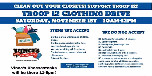 Troop 12 Clothing Drive