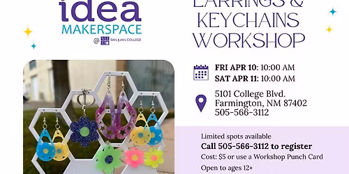 Acrylic Earrings & Keychains Workshop