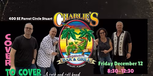 Cover to Cover Returns to Charlie's!