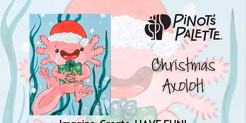 Christmas Axolotl Family Painting 
