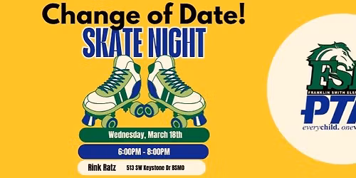 Date Change!! Skate Night!! 
