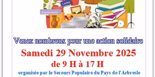 GRANDE BRADERIE SOLIDAIRE DU SECOURS POPULAIRE FRANCAIS