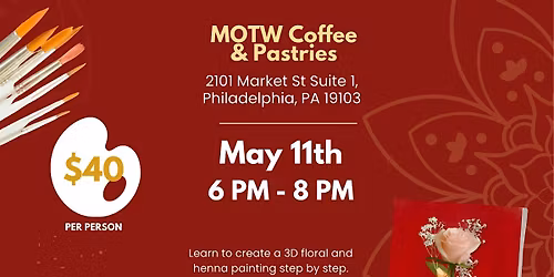 Henna and Roses: A 3D Paint & Sip