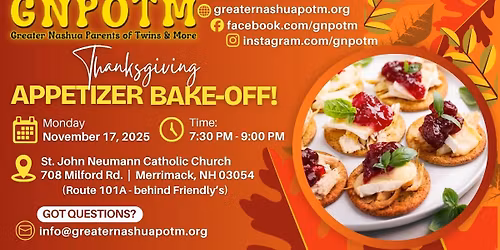 November Appetizer Cook Off