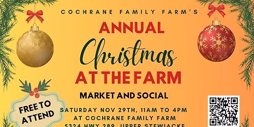 Christmas at the Farm Market and Social