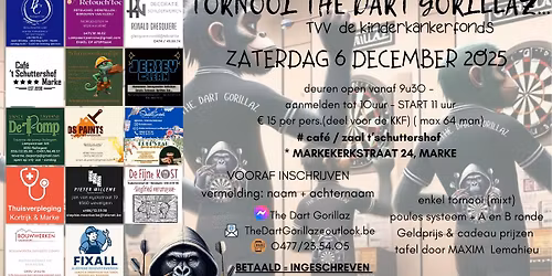 1e  DART GORILLAZ TORNOOI (ten voordelen van kinderkankerfonds)