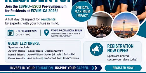 ESVNU, ESCG Pre-symposium for residents