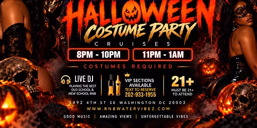 Shaod\u2019s Water Lounge \u201cD.C.\u2019s Sexiest Halloween Cruise" (Boat Indoors w\/Heat)