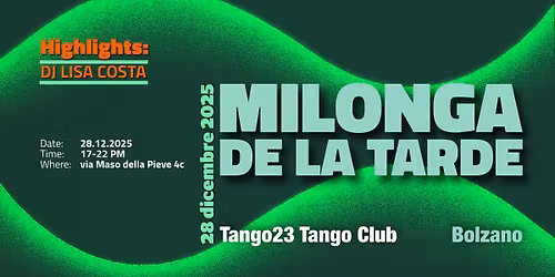 Milonga de la tarde! Tdj Lisa Costa