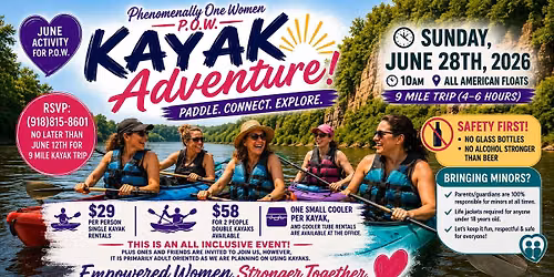 POW TIME!!!!   June 2026 Edition - Kayak Adventures!