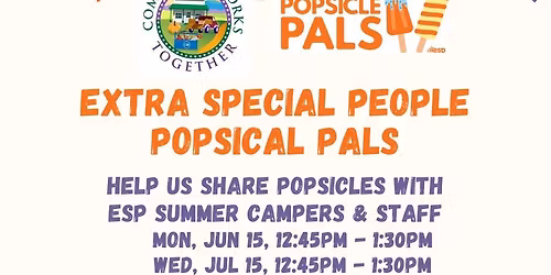 Volunteer for ESPs Popsicle Pals!