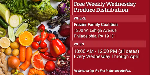 Free Weekly Wednesday Produce Distribution