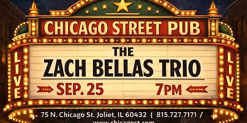 Zach Bellas Trio at Chicago Street Pub