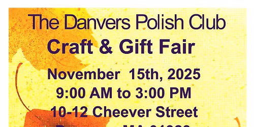 Danvers Polish Club Gift & Craft Fair