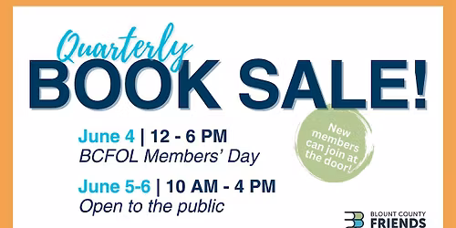 Blount County Friends of the Library Quarterly Book Sale