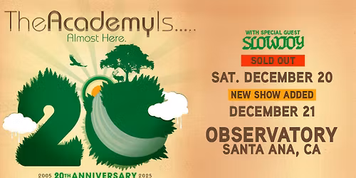 The Academy Is - Almost Here 20th Anniversary Tour