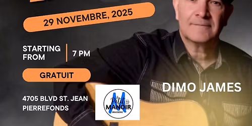 Dimo James Live: Kick Off the Holidays / Dimo James en concert : Lancement des fêtes