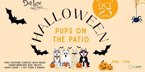 Pups on the Patio at Deli Lane Cafe in SoMi! Costumes encouraged!
