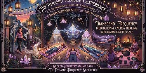 GEOMETRIC SOUND BATH & TEA CEREMONY - The Pyramid Frequency Experience