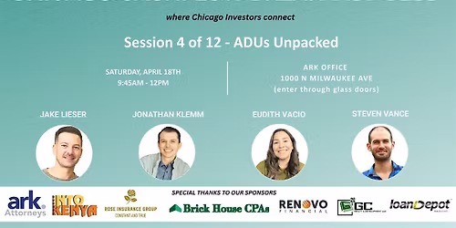 CCBC REI Education & Networking event: ADUs Unpacked - 4\/18