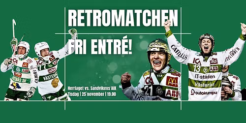 Retromatchen med FRI ENTR\u00c9 | V\u00e4ster\u00e5s SK - Sandvikens AIK