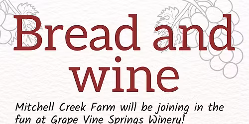 Bread and wine!  At Grape Vine Springs Winery