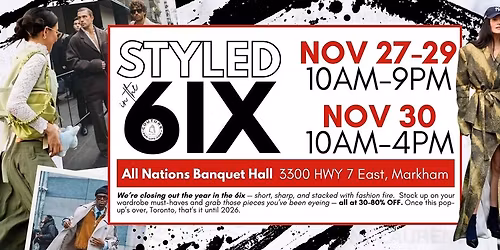 Designer Pop Up Sale - Greater Toronto Area - Styled In The 6ix