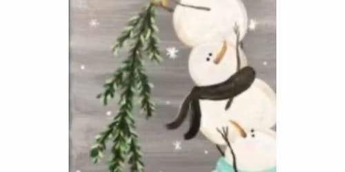 Stacked Snowmen Paint Party