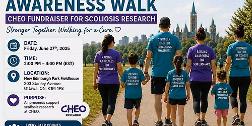 Scoliosis Awareness Walk Ottawa CHEO Fundraiser