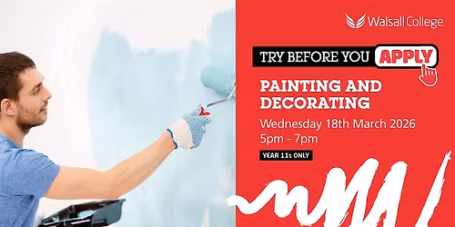 Painting & Decorating Try Before You Apply Taster Session