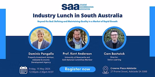 Student Accommodation Association (SAA) Industry Lunch in South Australia