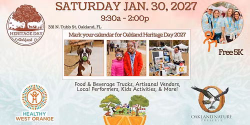 Oakland Heritage Day 2027