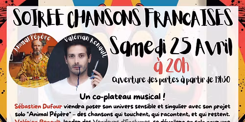 Valerian Renault + S\u00e9bastien Dufour : co-plateau chansons fran\u00e7aises 