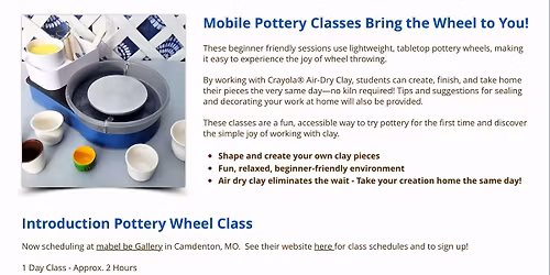 Introduction Pottery Wheel Class 