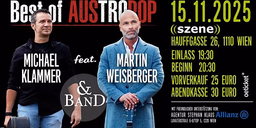 MICHAEL KLAMMER feat. MARTIN WEISBERGER & Band \u2022 Best Of Austropop \u2022 Szene Wien