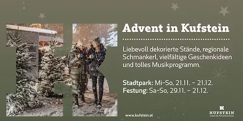 Weihnachtsmarkt Stadtpark Kufstein