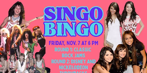Singo Bingo: Classic Rock & Disney Throwbacks