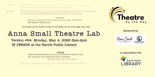 Anna Small Theatre Lab \u2014 May Lab
