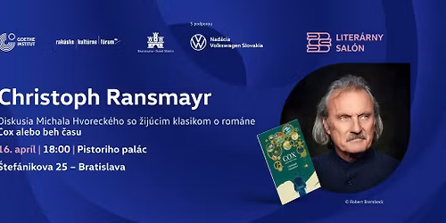 Liter\u00e1rny sal\u00f3n so \u017eij\u00facim klasikom Christophom Ransmayrom