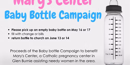 Mary Center Baby Bottle Campaign