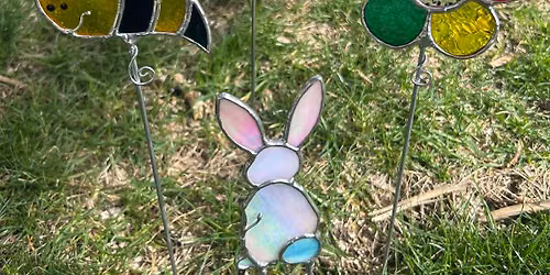 Whimsical Stained Glass Plant Stakes