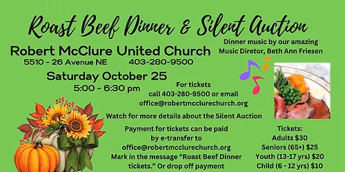 Roast Beef Dinner & Silent Auction