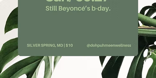 Dohpuhmeen Wellness: Beyonc\u00e9 Playlist Pilates in the Park (mat provided)