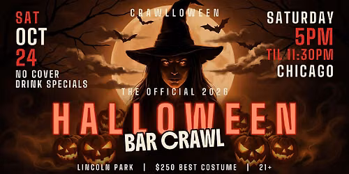 Chicago Official Halloween Bar Crawl - Lincoln Park - Sat, Oct 24