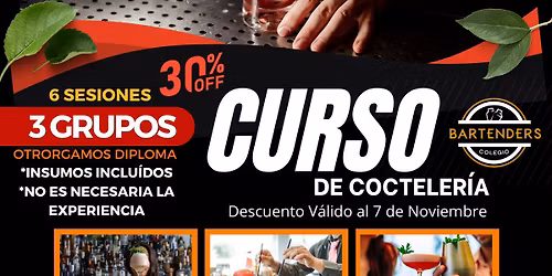 Curso de Cocteler\u00eda Nov-Dic 2025