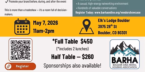 BARHA Vendor Showcase & Colorado Legislative Update