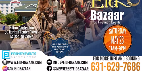 New Jersey Pre-Eid Bazaar at Raritan Center May 23