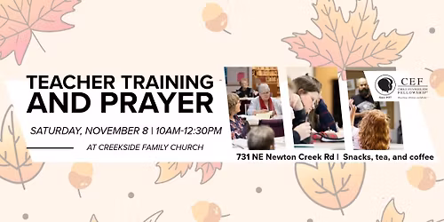Teacher Training and Prayer- November 2025