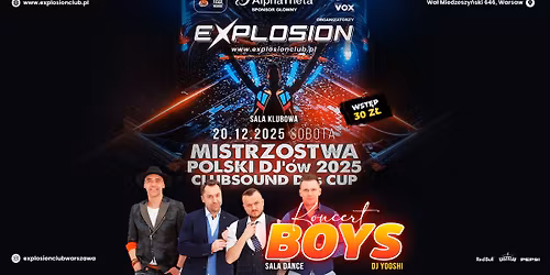 Koncert BOYS, sala klubowa: Mistrzostwa Polski DJ'\u00f3w 2025